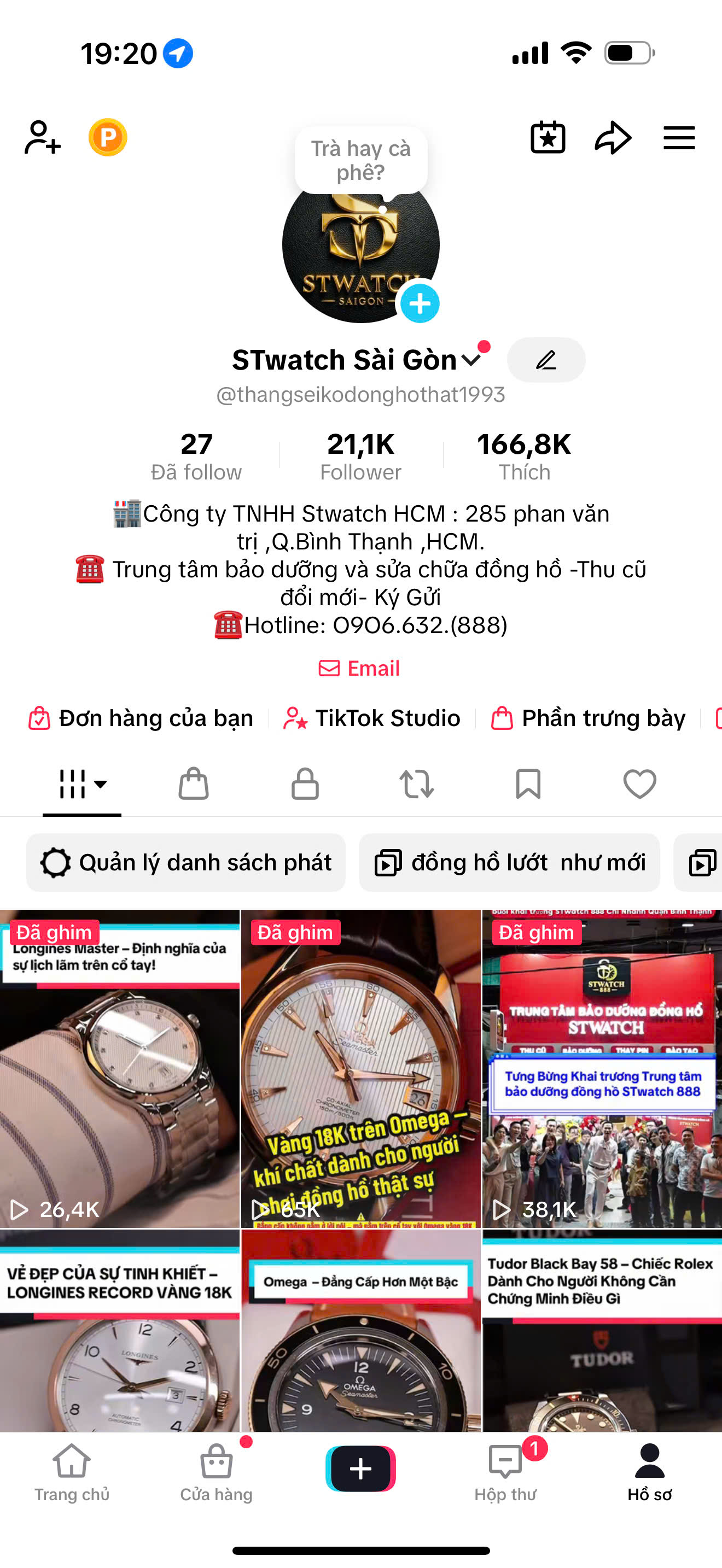 STWatch Sài Gòn Tiktok Profile